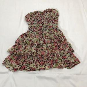 Express Small Strapless Flower Dress